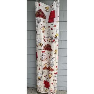 Peanuts Snoopy Woodstock Fall Leaves Fabric Shower Curtain 72x72 Autumn Harvest